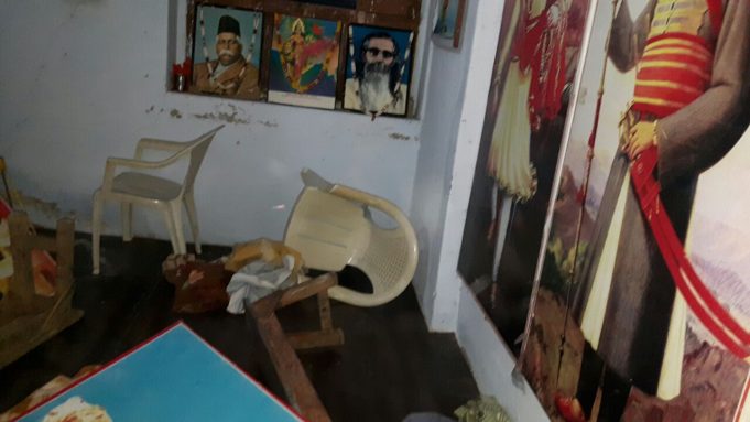 దేవరకొండ ఆర్ఎస్ఎస్ కార్యాలయం పై ముస్లిమ్ మూకల దాడి