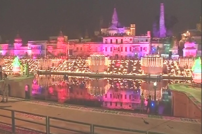 1.71 లక్ష దీపాల తో అయోధ్య లో దీపావళి