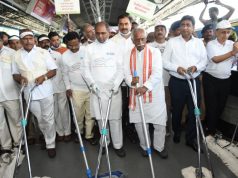 SwachhBharat held at 64 public places in Hyderabad by Seva Bharati Telangana