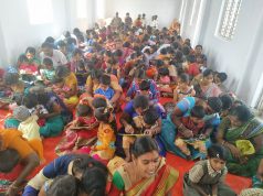 శ్రీ సరస్వతీ శిశుమందిర్ లో సామూహిక అక్షరాభ్యాసాలు