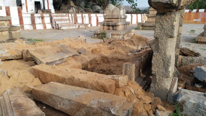 Shocking! 500 year old Brundavana of Sri Vyasatirtha in Hampi completely destroyed by miscreants; ASI fails yet again in protecting historical monuments