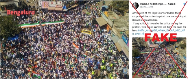 Claims of massive protest of lawyers in Indore against CAA turns out to be false – Fact Hunt investigation reveals the truth