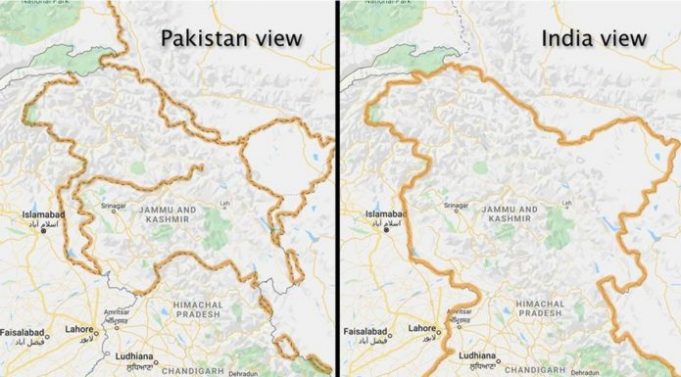 Google maps marks Kashmir outline ‘disputed’ when viewed from outside India