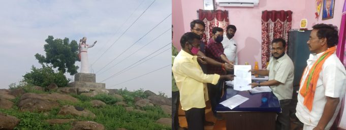 క్రైస్తవ పాస్టర్ దుశ్చర్య: వెంకటేశ్వరుని పాదాలు తొలగించి క్రీస్తు విగ్రహం ఏర్పాటు