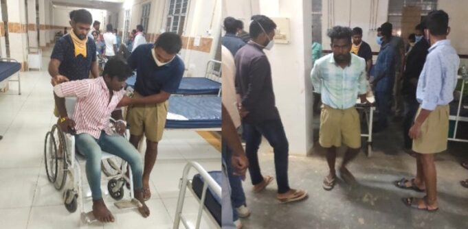Swayamsevaks rushed to help injured in gallery collapse at Junior Kabaddi Tournaments at Suryapeta