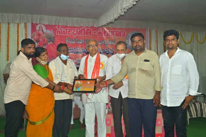 Seva Bharati hands over newly constructed houses to Bhiansa victims